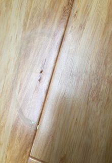Finishing cavity of strand woven bamboo flooring