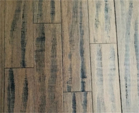 Display some distressed bamboo flooring 